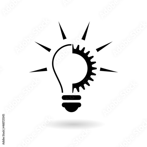 Business innovation concept icon with shadow