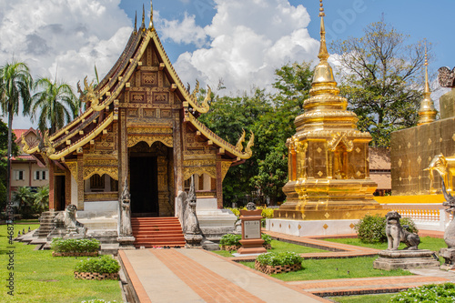 Within Wat Phra Singh is a Buddhist temple or Wat in Thai in Chiang Mai province northern of Thailand.  © Thanaphon