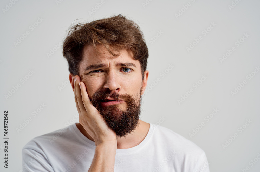 man medicine toothache and health problems isolated background man medicine toothache and health problems isolated background