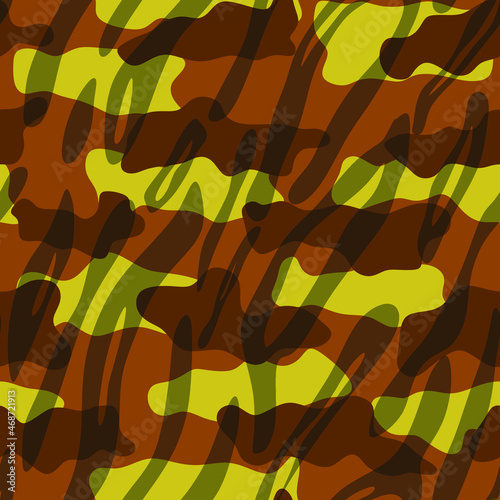 Camouflage. Forest pattern for clothes.