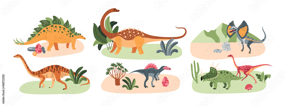 Obraz premium Wild Dinosaurs Design Concept