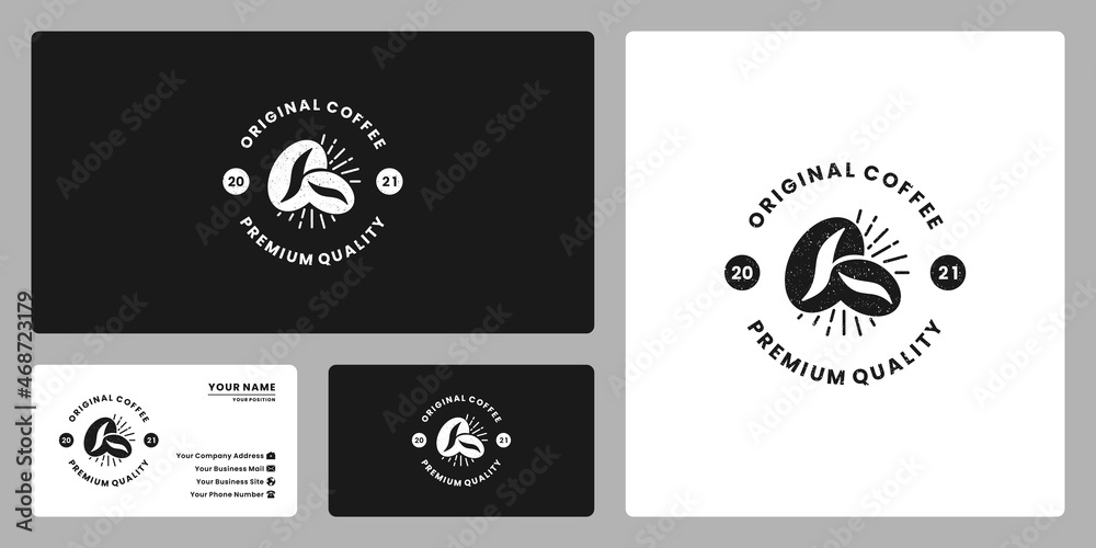 retro original coffee logo design badge retro original coffee logo design badge