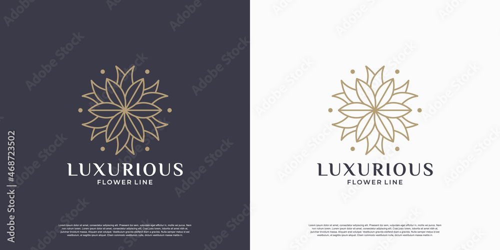 beauty flower mandala logo design template beauty flower mandala logo design template