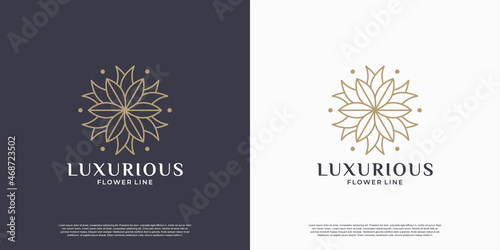 beauty flower mandala logo design template
