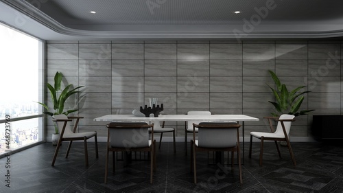 modern white office meeting room for company logo mockup