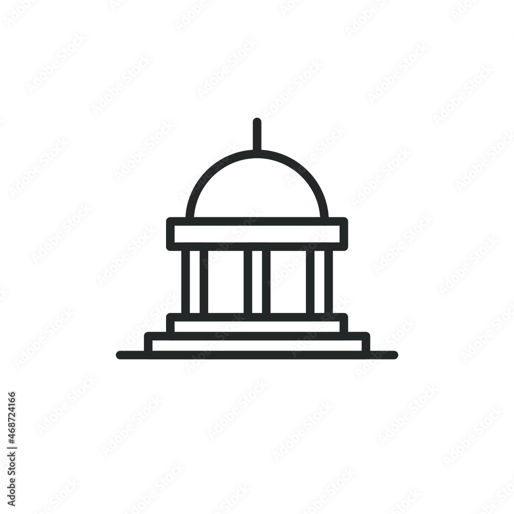 simple building icon on white background