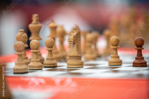 Canvas Print Chess pieces on the chessboard