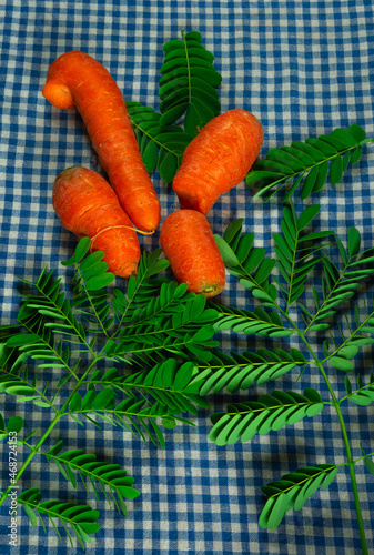 bunch of carrots with green leaves