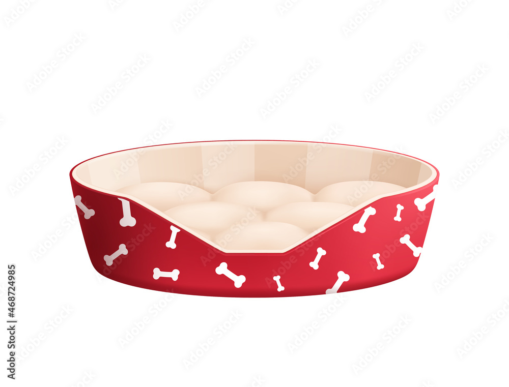 Dog Dish Realistic Composition