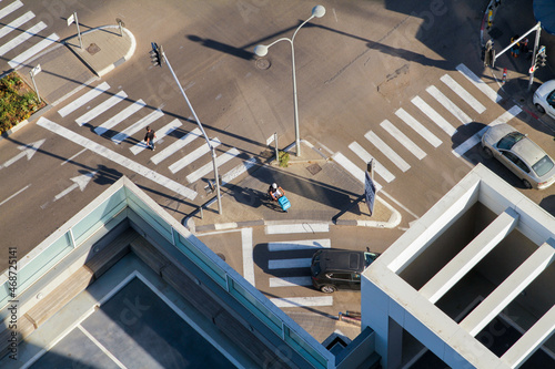 Wallpaper Mural crossroads, crosswalk, top view, city Torontodigital.ca
