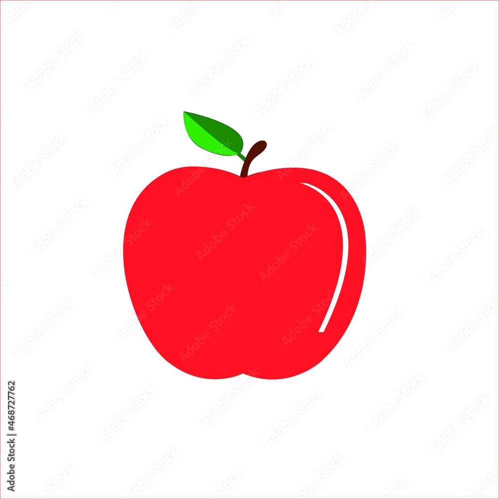 red apple isolated on white vector red apple isolated on white vector