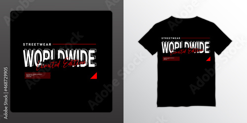 worldwide t-shirt design  suitable for screen printing  jackets and others