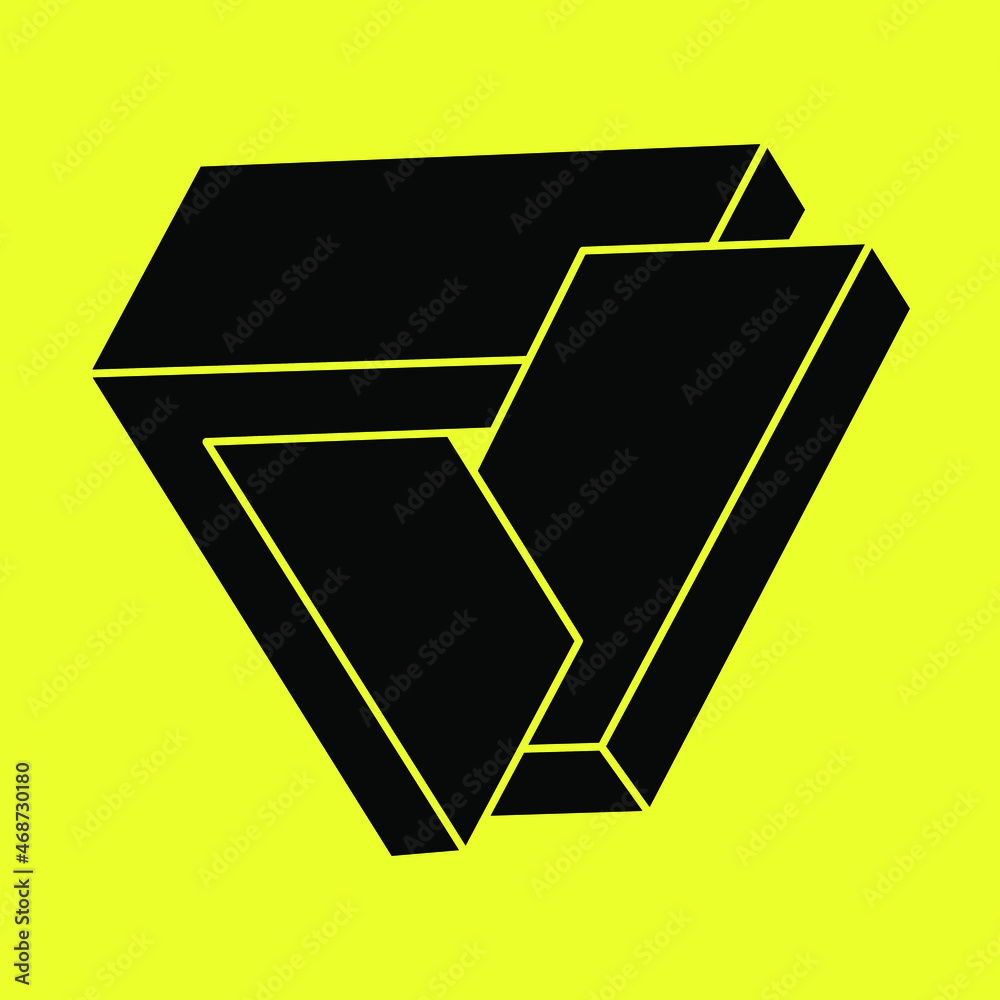 Escher paradox geometry. Optical illusion object. Sacred geometric figure. Optical art. Impossible shapes. Escher paradox geometry. Optical illusion object. Sacred geometric figure. Optical art. Impossible shapes.