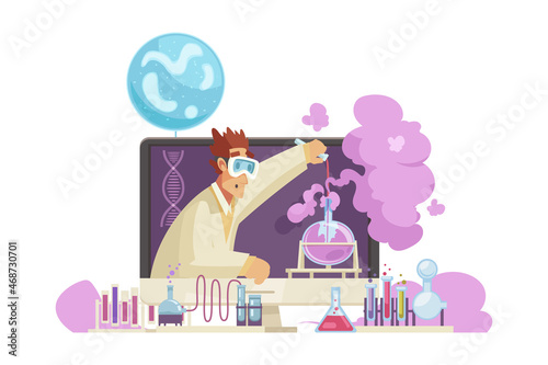 Science Video Blogger Composition