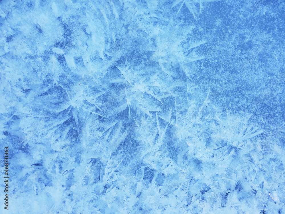 custom made wallpaper toronto digitalSnow crystals form beautiful snow pattern on frozen icy river. Snowflake background.