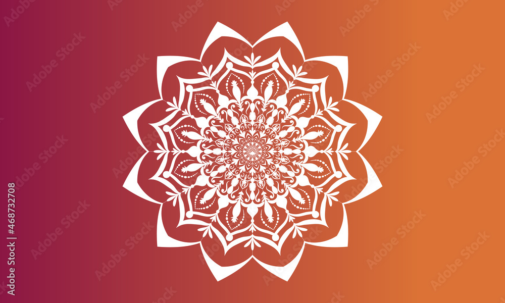 luxurious mandala design ornamental beautiful background in vector.