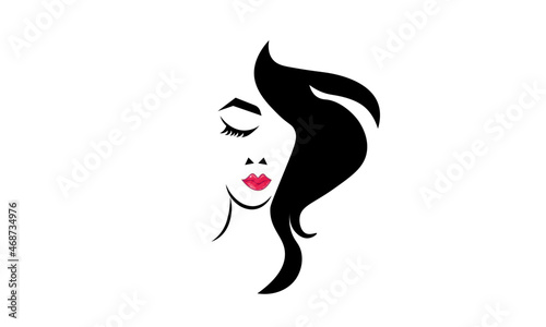 Beautiful Woman face design for print or use as logo design, card, flyer or T Shirt