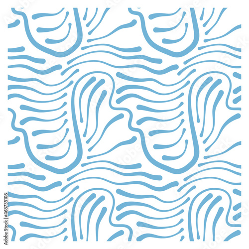 Seamless pattern of blue waves.