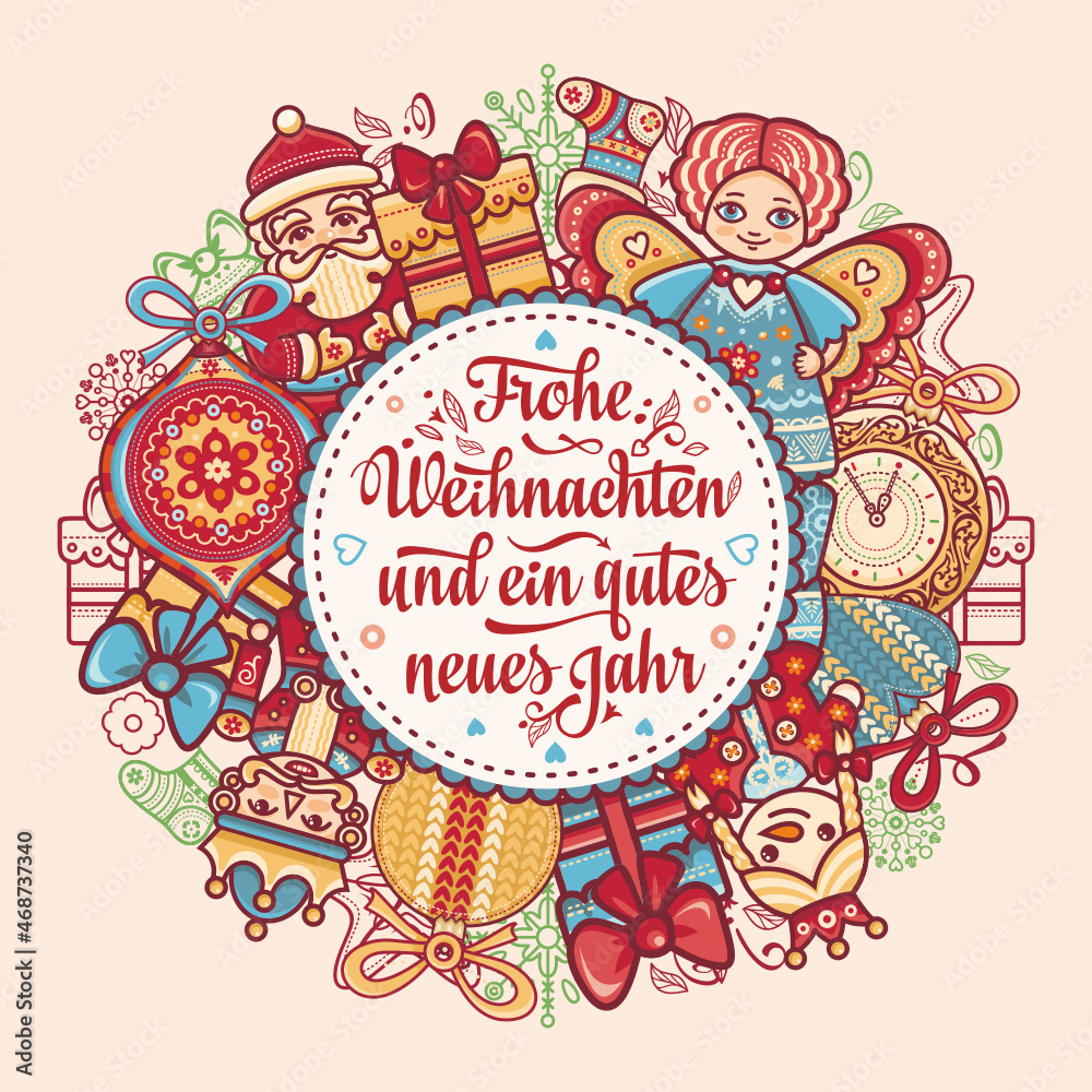 German text Frohe Weihnachten and Neues Jahr. Christmas typography. Christmas in Belgium, Austria, Liechtenstein, Switzerland. Happy Christmas in Deutschland greeting card Weihnachtskarte. Neujahr German text Frohe Weihnachten and Neues Jahr. Christmas typography. Christmas in Belgium, Austria, Liechtenstein, Switzerland. Happy Christmas in Deutschland greeting card Weihnachtskarte. Neujahr