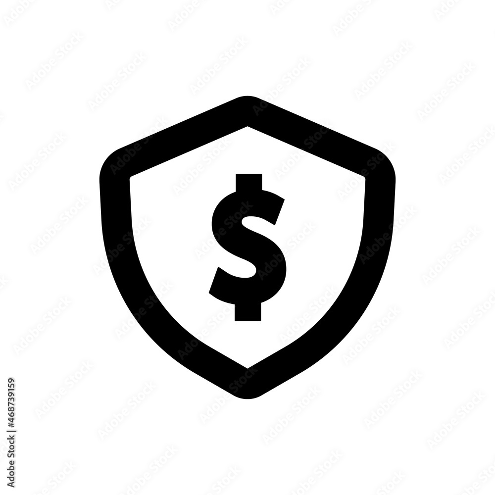 Financial protection shield icon Financial protection shield icon