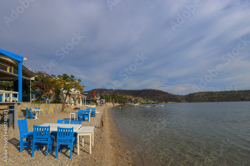 Ruins is a small quiet place by the sea. It is a neighborhood of the Milas district of Muğla province in Turkey. © mylasa