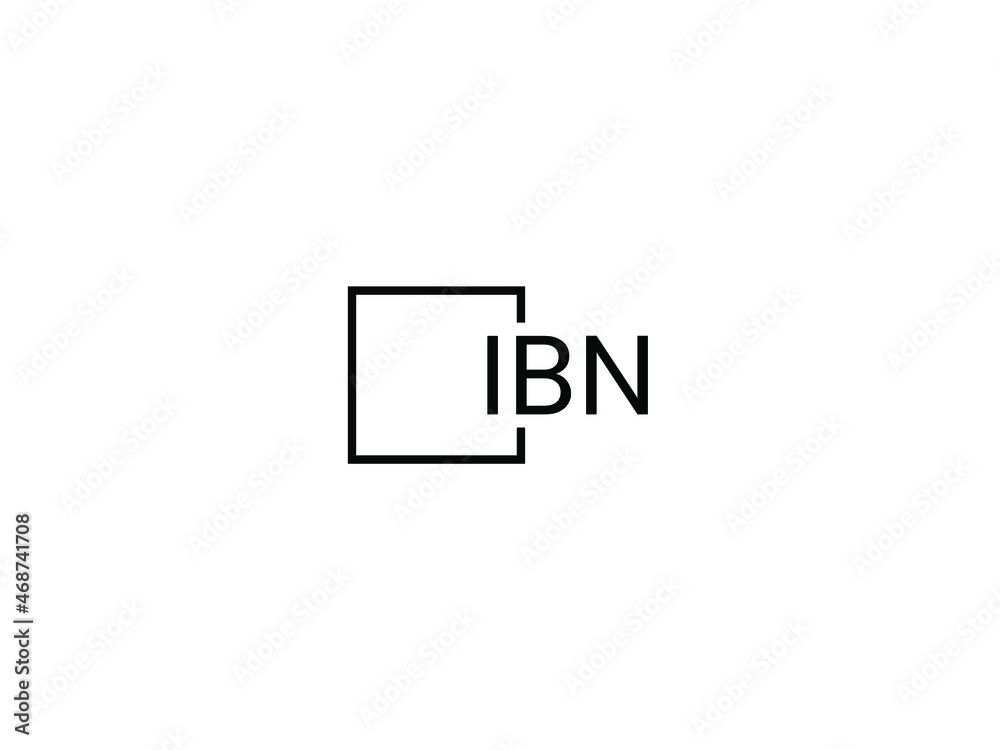 Obraz premium IBN letter initial logo design vector illustration