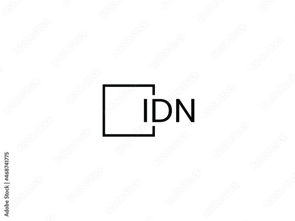 IDN letter initial logo design vector illustration