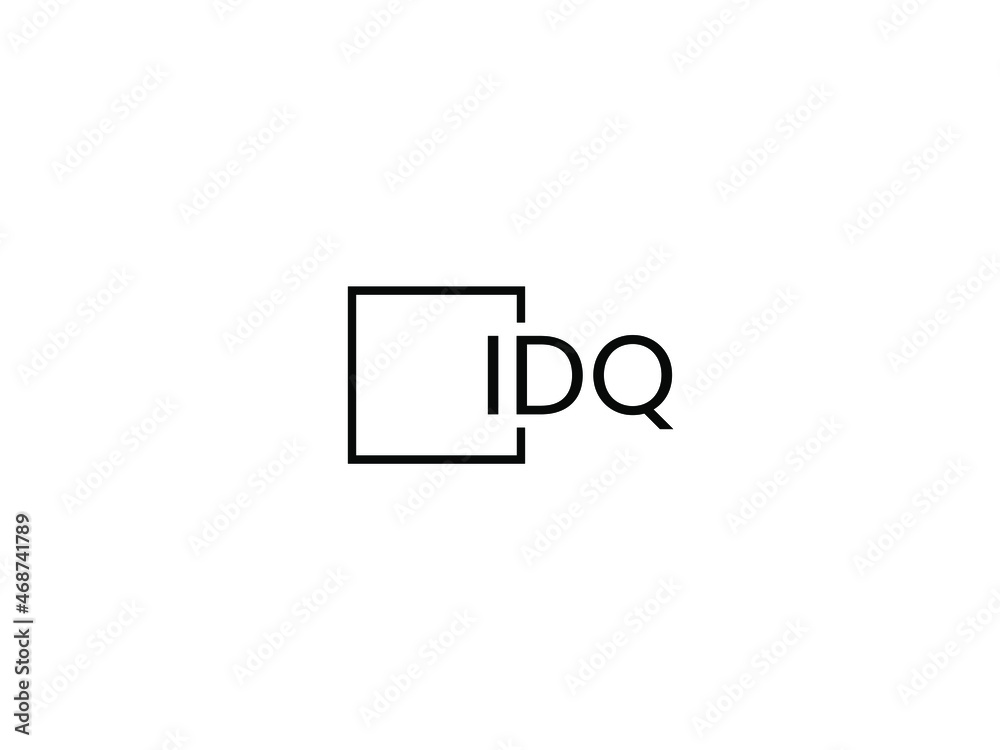 Obraz premium IDQ letter initial logo design vector illustration