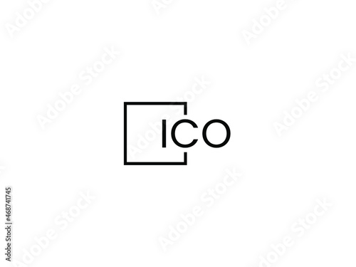 ICO letter initial logo design vector illustration