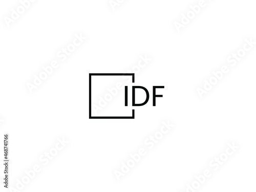 IDF letter initial logo design vector illustration