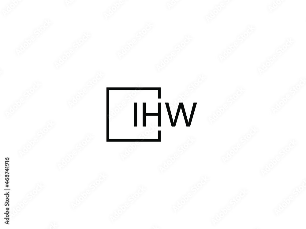 Fototapeta premium IHW Letter Initial Logo Design Vector Illustration