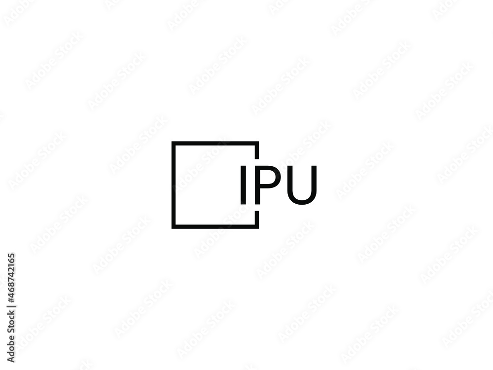 IPU Letter Initial Logo Design Vector Illustration