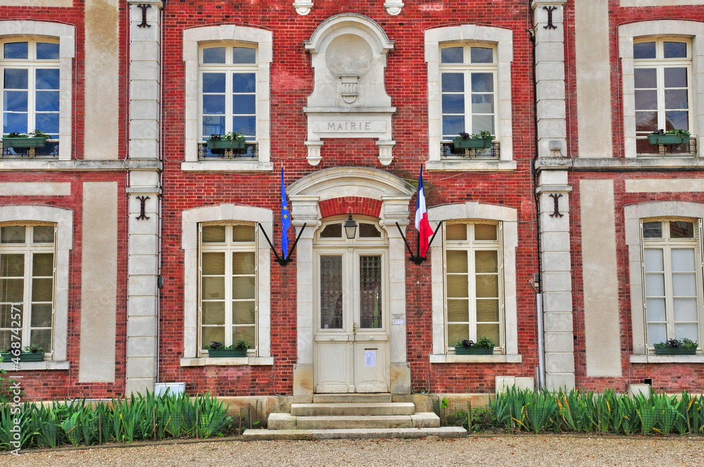 Fontenay Saint Pere, France - april 3 2017 : the town hall