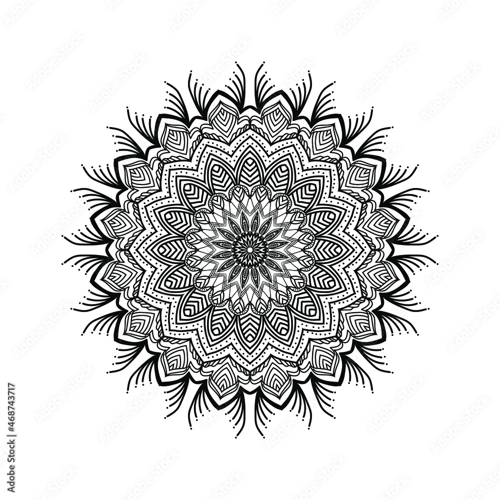 abstract round lace ornament	