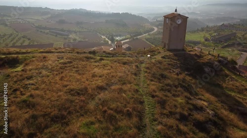 A beautiful view of Monroyo on a gloomy day in Spain photo