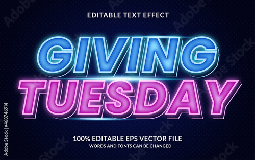 Giving Tuesday editable text effect