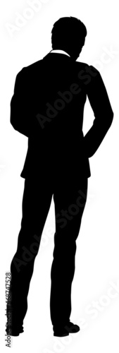 Business Man In Suit Silhou...