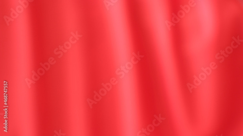 red silk curtain