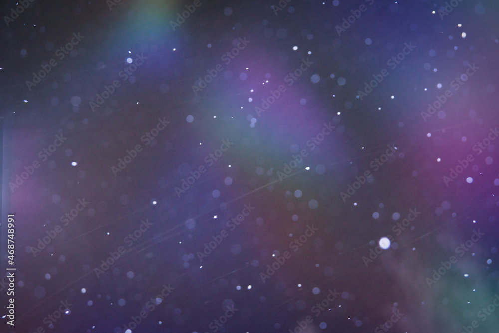 Naklejka premium natural falling snow on a dark background gradient illumination