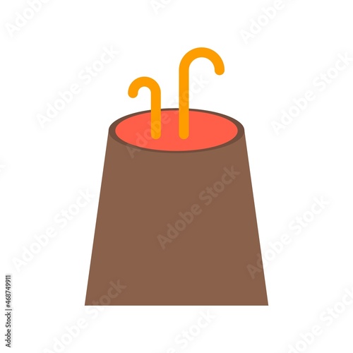Volcano Flat Vector Icon Design