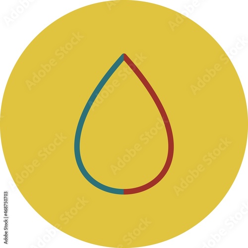  Drop Line Two Color Vector Icon Design