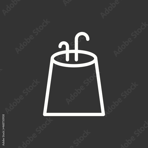  Volcano Line Inverted Vector Icon Design