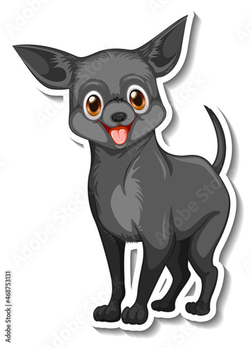 Chihuahua dog cartoon sticker © GraphicsRF