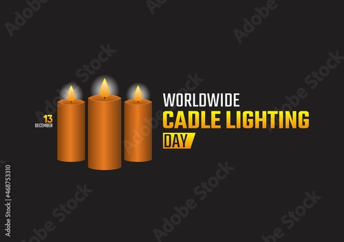 vector graphic of worldwide cadle lighting day good for worldwide cadle lighting day celebration. flat design. flyer design.flat illustration.