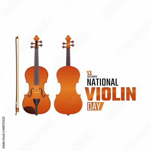 vector graphic of national violin day good for national violin day celebration. flat design. flyer design.flat illustration.