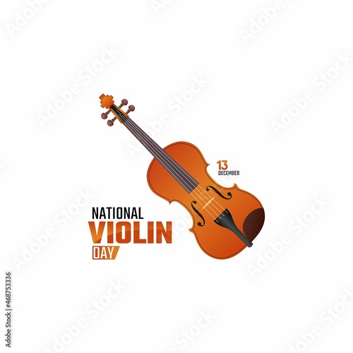 vector graphic of national violin day good for national violin day celebration. flat design. flyer design.flat illustration.
