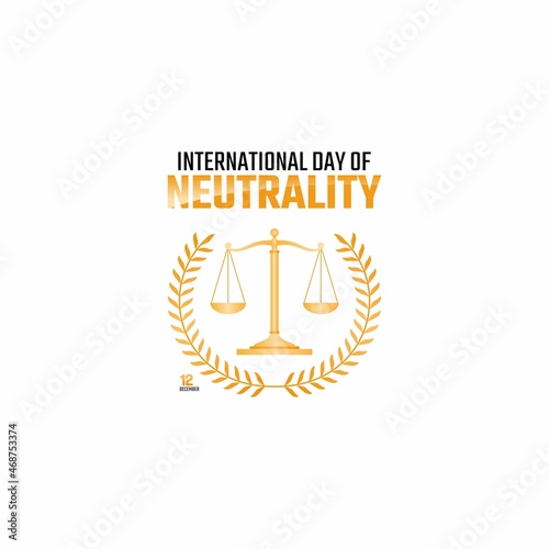 vector graphic of international day of neutrality good for international day of neutrality celebration. flat design. flyer design.flat illustration. photo