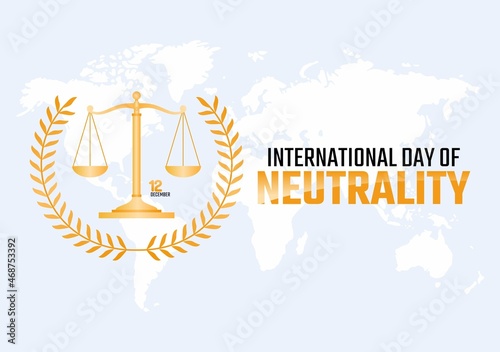 vector graphic of international day of neutrality good for international day of neutrality celebration. flat design. flyer design.flat illustration.