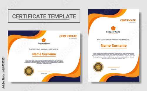modern certificate of appreciation template. Clean modern certificate.