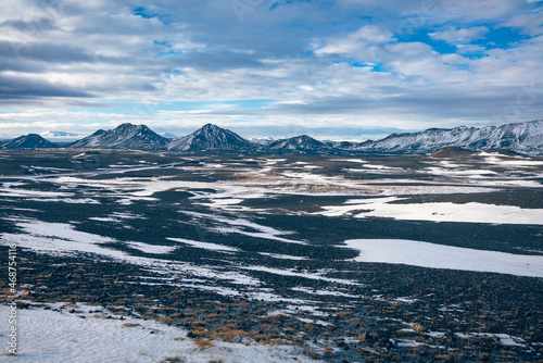 Wallpaper Mural Iceland highland snow covered mountains and volcanoes Torontodigital.ca